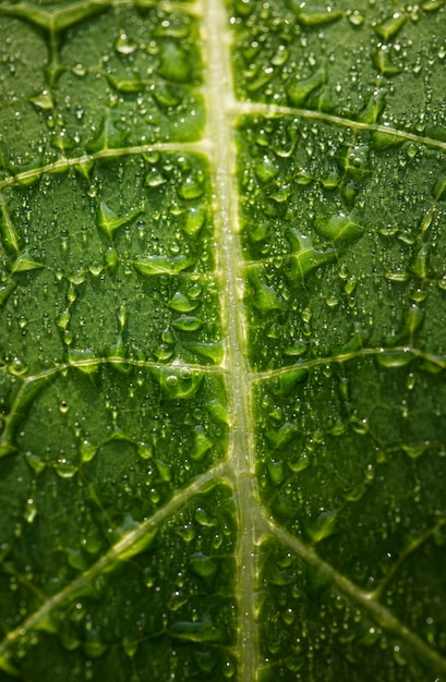 Folha de mamão na natureza.