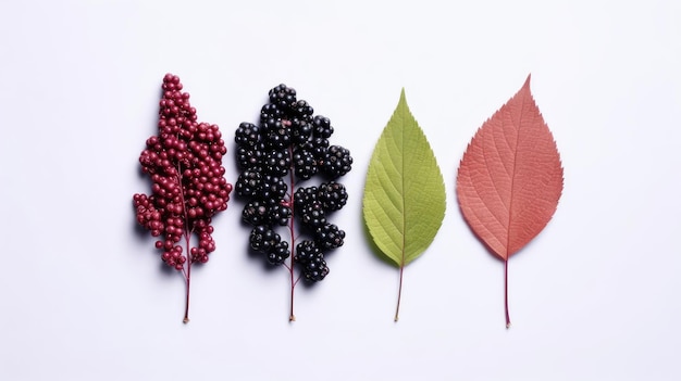 folha de mirtilo Imagens de fundo Cores naturais fundo brilhante Generativo Ai