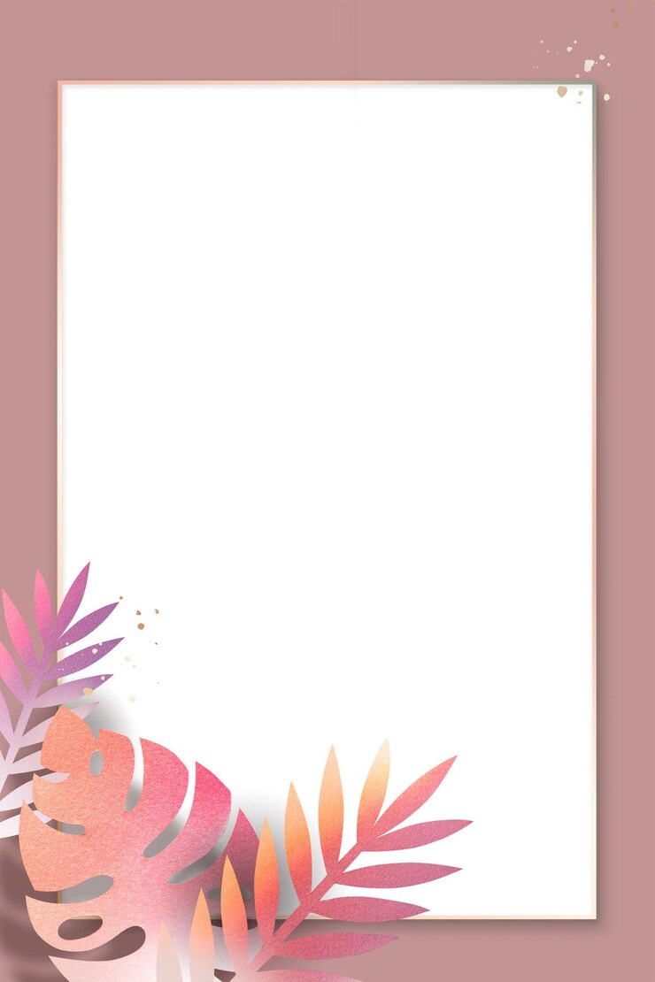 Foto folha de monstera colorida em um elemento de design de moldura rosa