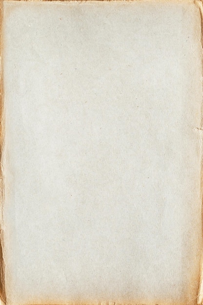 folha de papel velho em branco amarelado com bordas arrugadas textura de papel