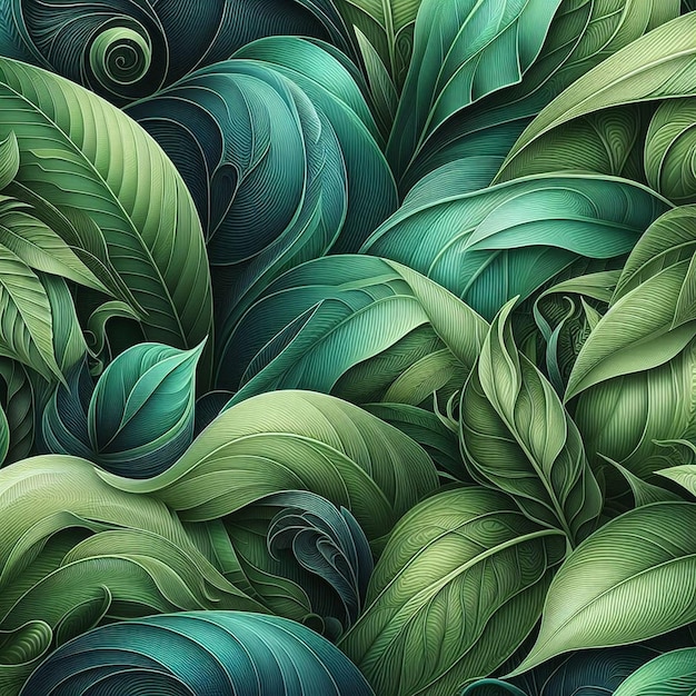 Folha natureza fundos padrão ilustração planta desenho de fundo resumo uma natureza verde vibrante ilustração papel de parede