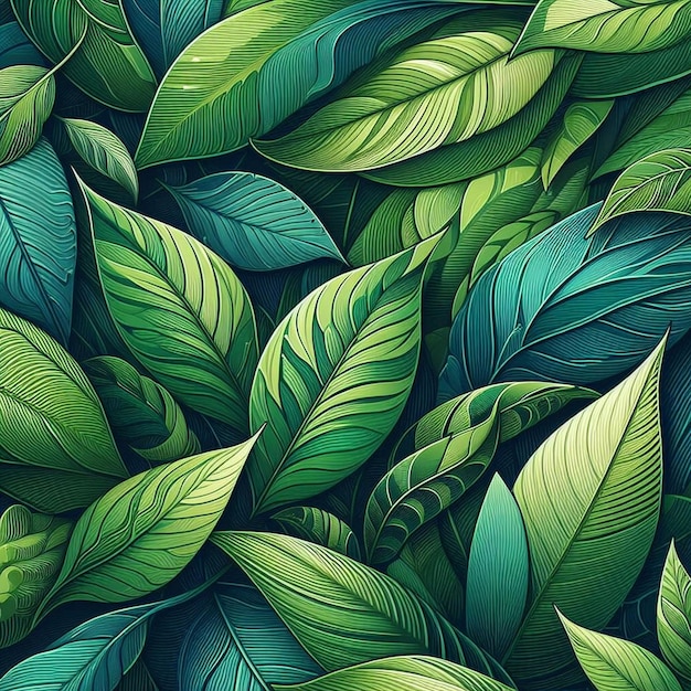 Folha natureza fundos padrão ilustração planta desenho de fundo resumo uma natureza verde vibrante ilustração papel de parede