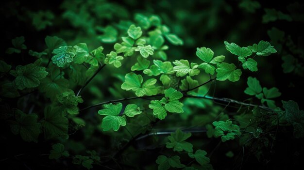 folhagens verdes