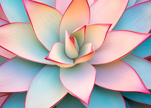 Folhas de agave em cores pastel à moda para fundos de design
