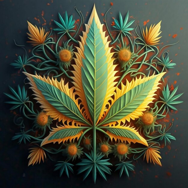 Folhas de Cannabis sativa