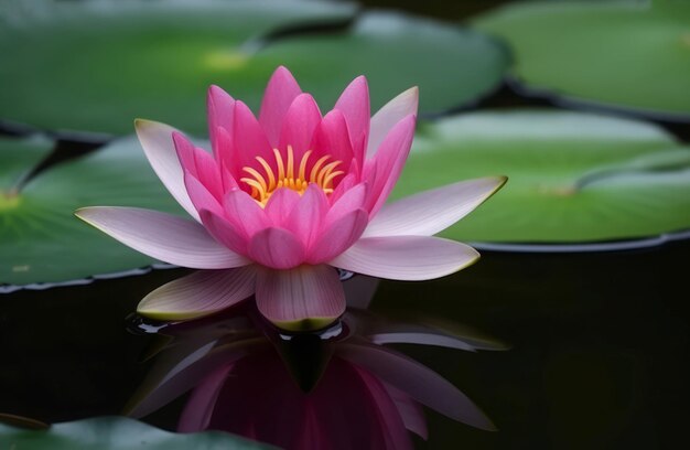 Folhas de flores de lago de lótus Flor de pureza Gerar Ai