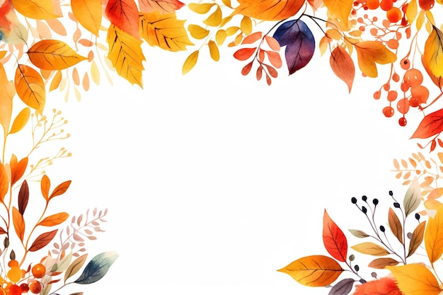 Folhas de outono bem-vindas Outono bem-vindo banner de venda e ideia de pôster Copyspace Generative Ai