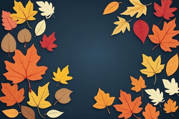 folhas de outono criativas fundo ou bandeira
