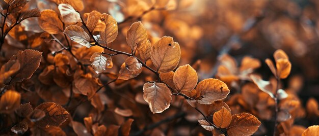 Folhas de outono em close-up