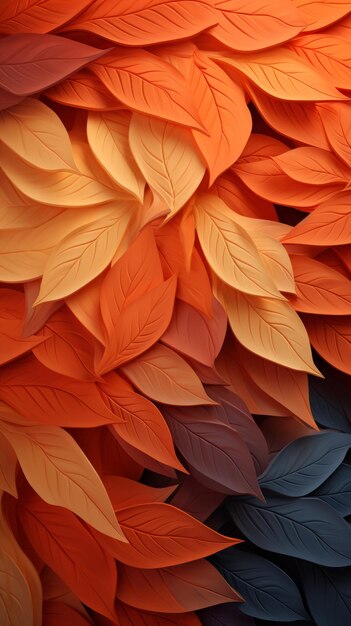 folhas de outono vibrantes textura fundo papel de parede design abstrato