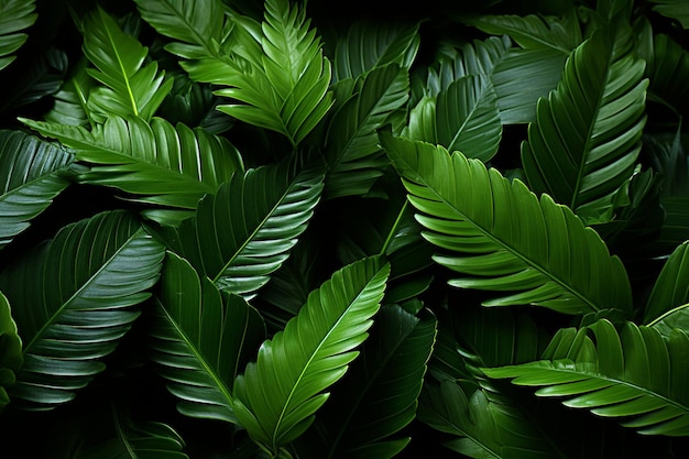 Folhas de uma palmeira