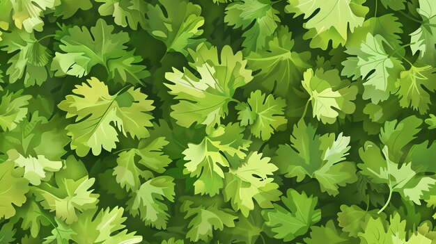 Folhas frescas de cilantro verde fundo de textura Cilantro é uma erva frondosa com um sabor cítrico picante