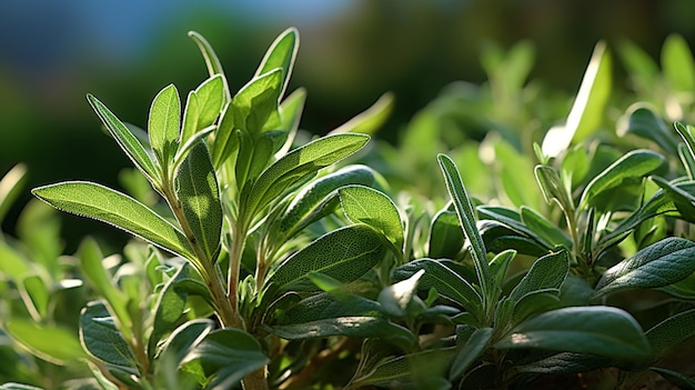 folhas verdes de alecrim papel de parede HD 8K Imagem fotográfica