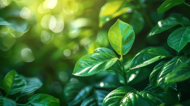 Folhas verdes naturais no jardim no verão Plantas de folhas verdes naturais para a primavera Página de capa de fundo Ecologia ou papel de parede verde