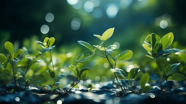 Folhas verdes no jardim