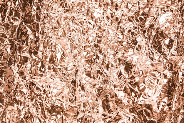 Folie Aluminium zerkleinert Textur Metallmaterial Hintergrund Gold-Grunge-Dekoration Materialmuster Crinkle gelbes Chrompapier Stoffglanzblatt Graue Farbe Copyspace für Text