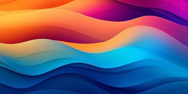 Folleto de arte de línea moderna con fondo de ondas abstractas azules brillante sobre fondo oscuro para diseño de papel tapiz Fondo digital abstracto Fondo degradado