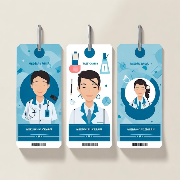 Folleto de atención médica vectorial para clínicas con médicos Diseño de volante médico