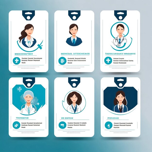 Foto folleto de atención médica vectorial para clínicas con médicos diseño de volante médico