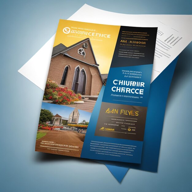 Foto folleto de la iglesia conferencia de la iglesia