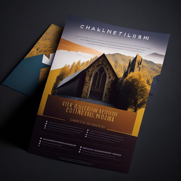 Foto folleto de la iglesia conferencia de la iglesia