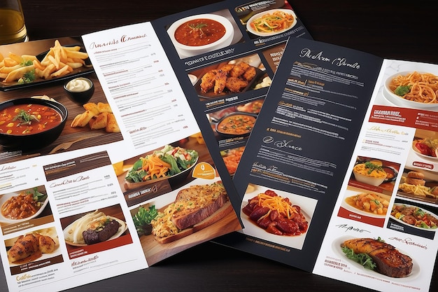 Foto folleto del menú del restaurante