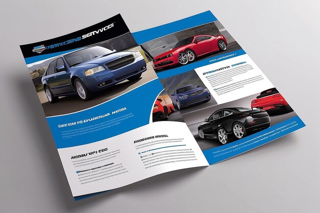 Folleto de servicios para automóviles