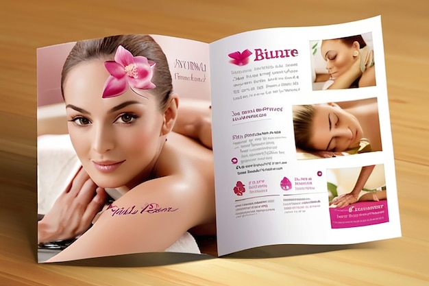 Folleto de spa y bienestar