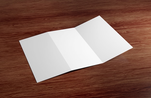 Folleto de tres volúmenes