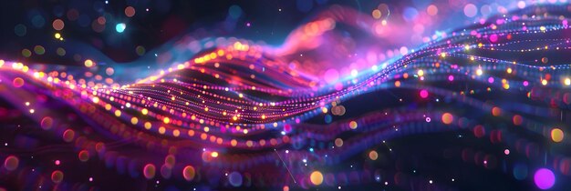 Fondo 3D abstracto con luces de colores