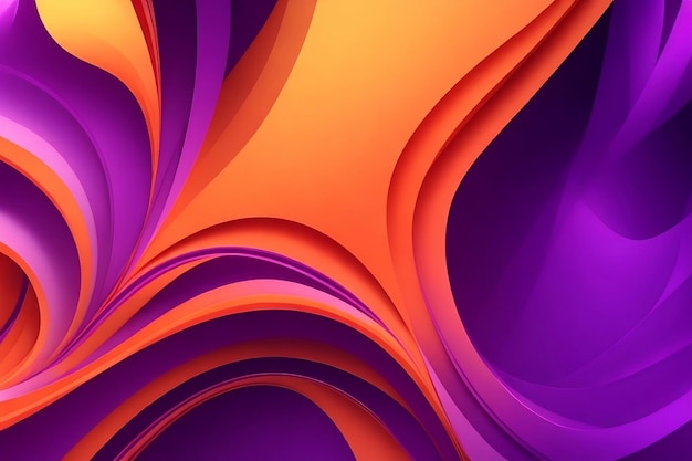 fondo 3d abstracto naranja y morado