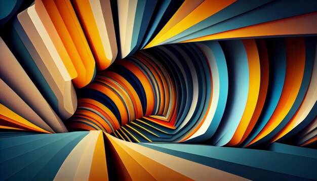 Fondo 3D abstracto con rayas generar Ai