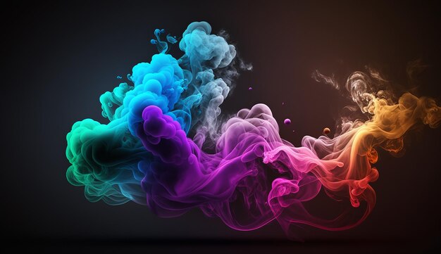 Fondo Impresionantes Colores De Humo En 3D Una Ilustración