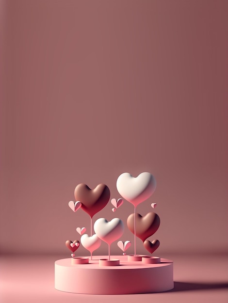 Fondo 3D de San Valentín