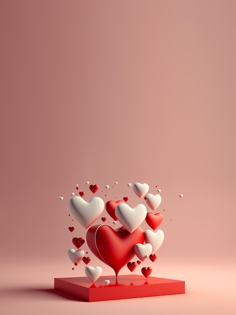 Fondo 3D de San Valentín