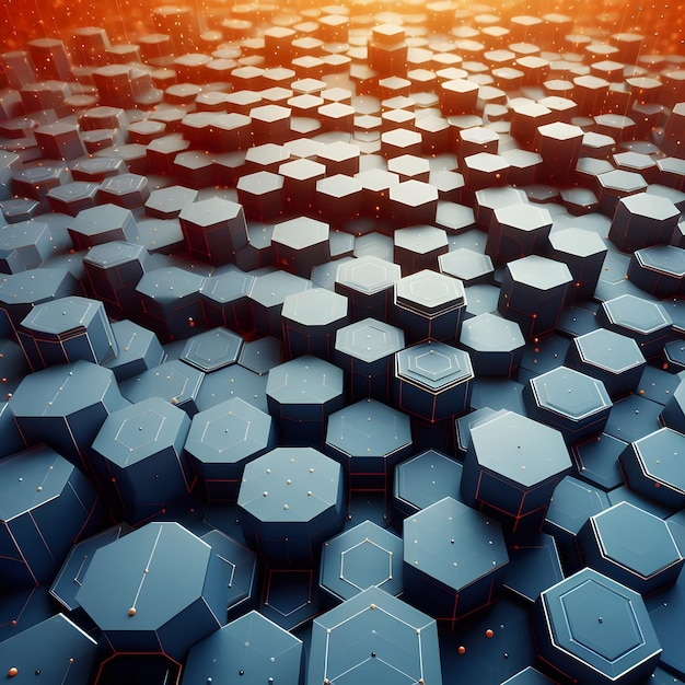 Fondo 3D con textura de formas hexagonales