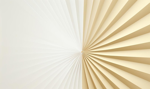 un fondo de abanico de papel blanco y dorado