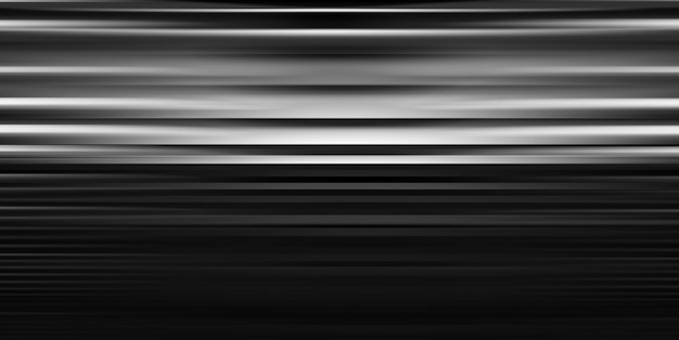 Fondo de abstracción de líneas de desenfoque de movimiento horizontal en blanco y negro