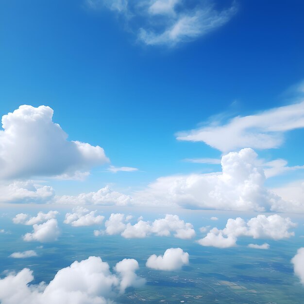 Foto el fondo abstract del cielo azul nublado el fondo del cielo azul con pequeñas nubes