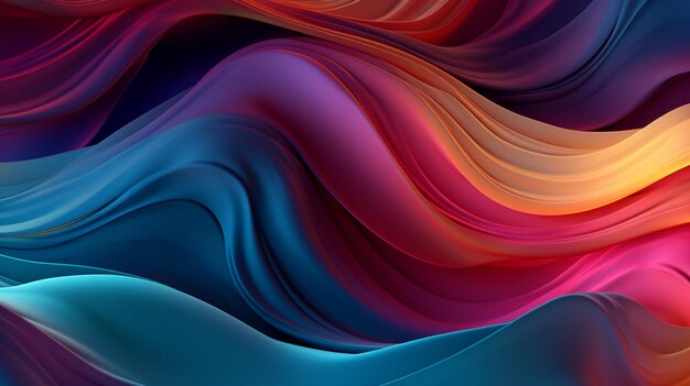 Foto fondo abstractamente colorido con colores fluidos y ondas generativas ai