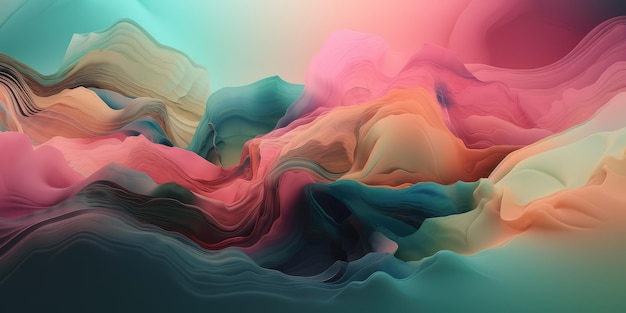 Fondo abstractamente colorido en colores pastel suaves IA generativa
