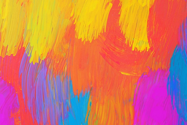 Fondo abstractamente colorido con pinceladas vibrantes y brillantes