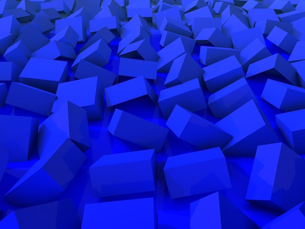 Foto fondo abstracto 3d con diseño de cubos azules brillantes