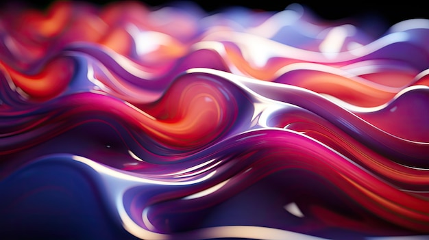 Fondo abstracto en 3D con estructuras onduladas fluidas