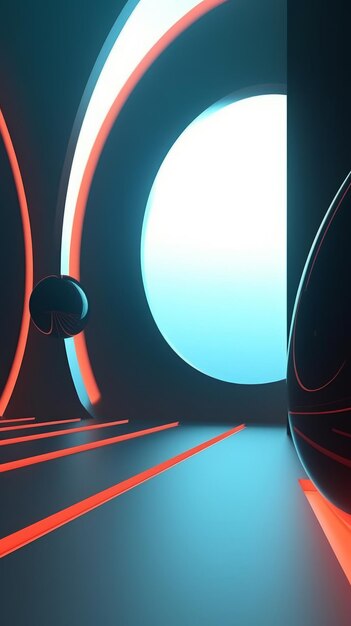 Fondo abstracto 3D futurista retro