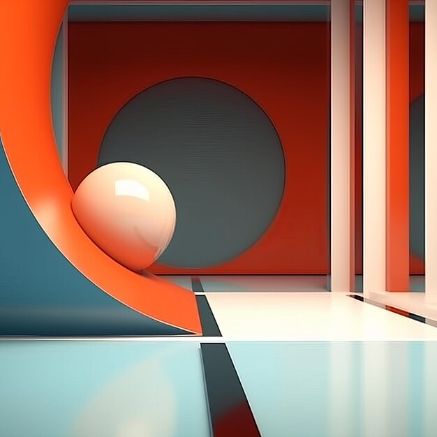 Fondo abstracto 3D futurista retro