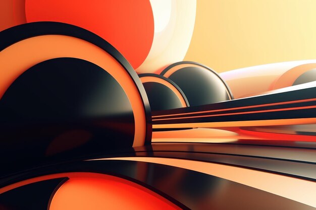 Fondo abstracto 3D futurista retro