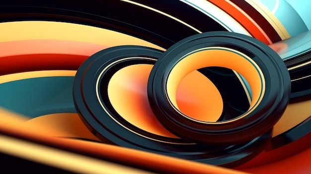 Fondo abstracto 3D futurista retro