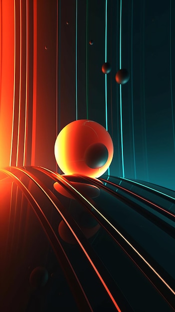 Fondo abstracto 3D futurista retro