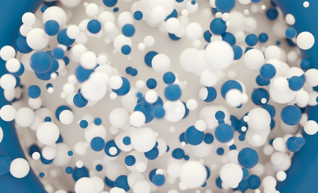 Fondo abstracto en 3d hecho de burbujas